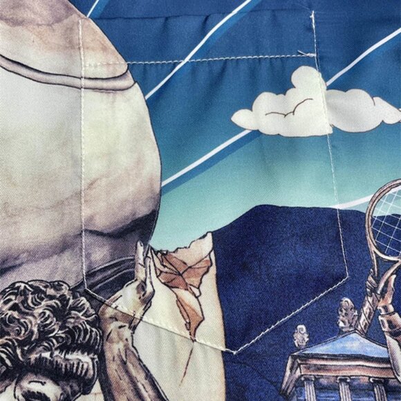 Casablanca Blue Silk Shirt From Le Temple Du Sport - Picture 2 of 9